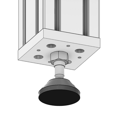32-9090M16-1SS MODULAR SOLUTIONS MOUNTING PLATE 90 X 90 M16 THREADED THRU HOLE